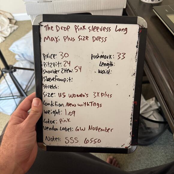 The Drop Pink Sleeveless Long Maxi Plus Size Dress US Women's 3X Plus - Picture 8 of 8